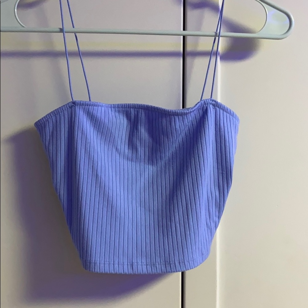 Blue crop top